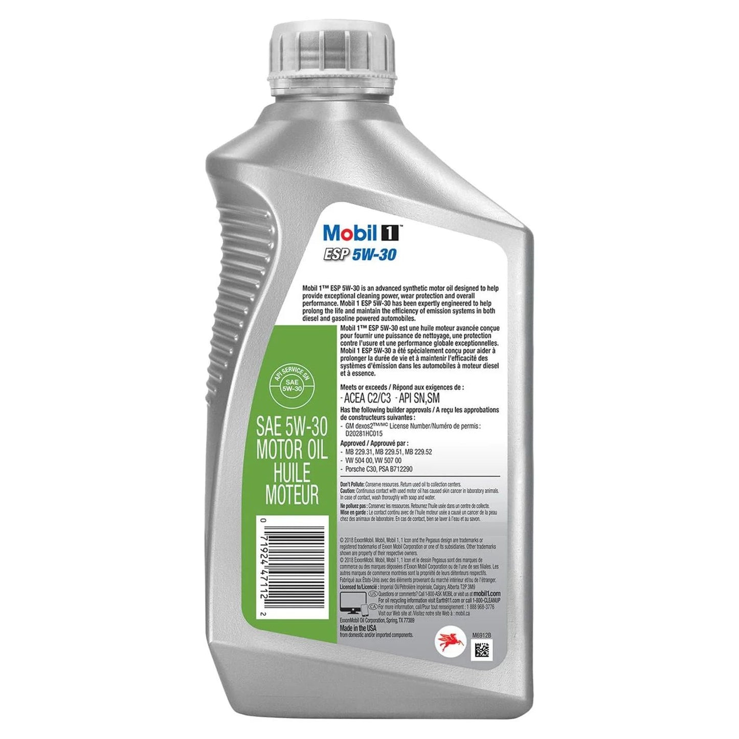 ESP Full Synthetic Motor Oil 5W-30, 1 Quart, Case of 6
