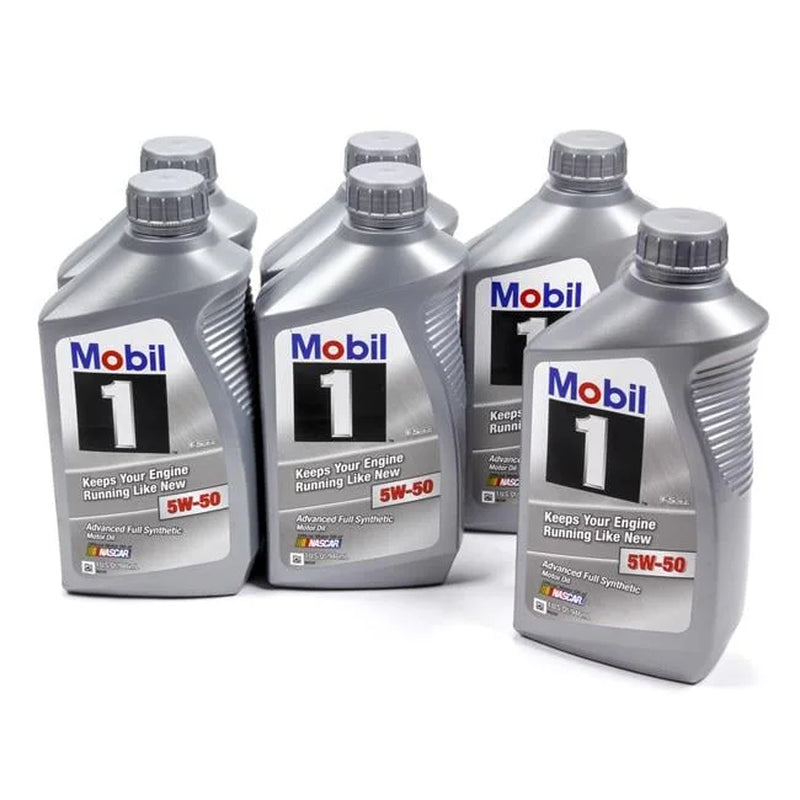 Mobil Synthetic Oil Motor Oil 5W-50, 6 Pack