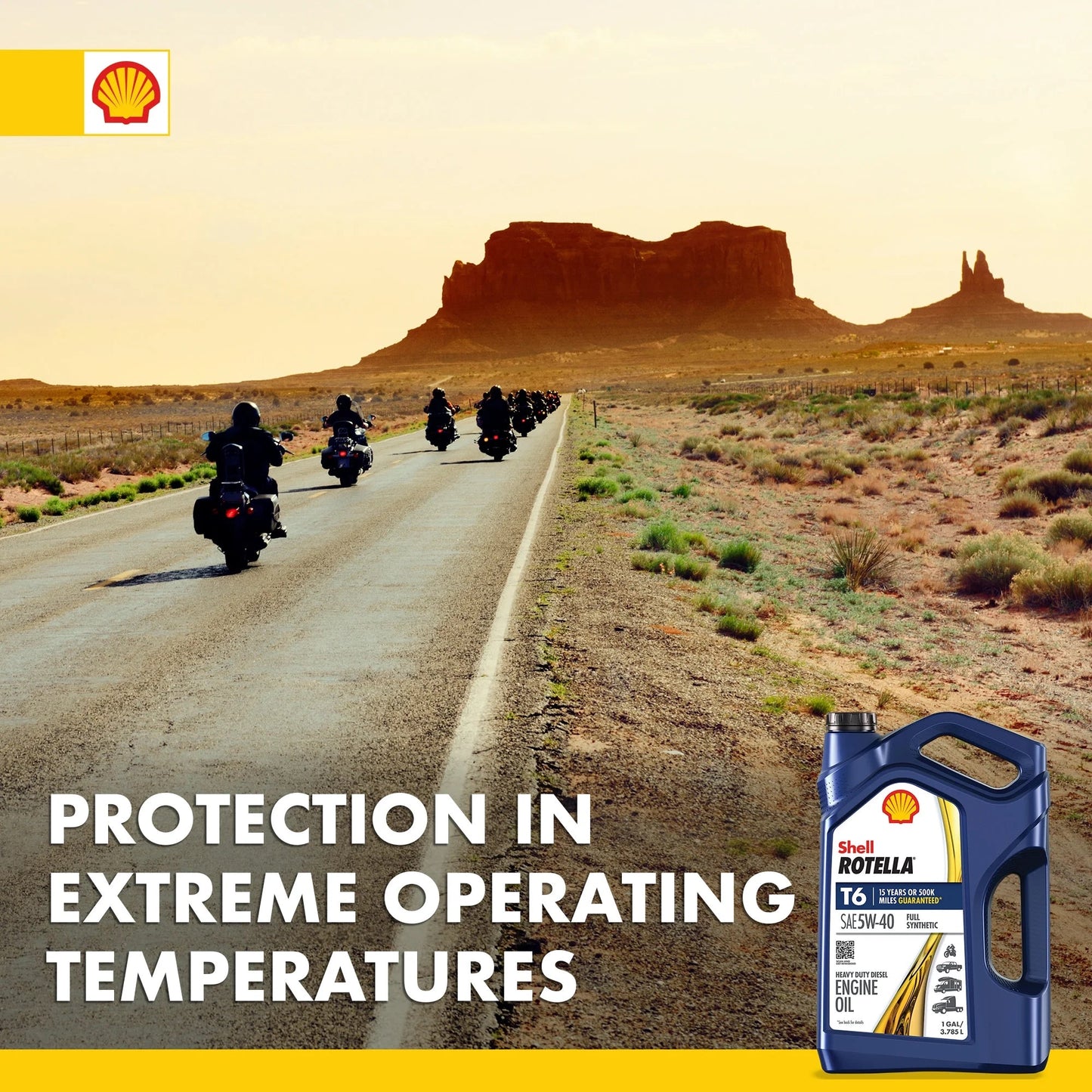 Shell T6 Full Synthetic 5W-40 Motor Oil, 1 Gallon (3 Pack)