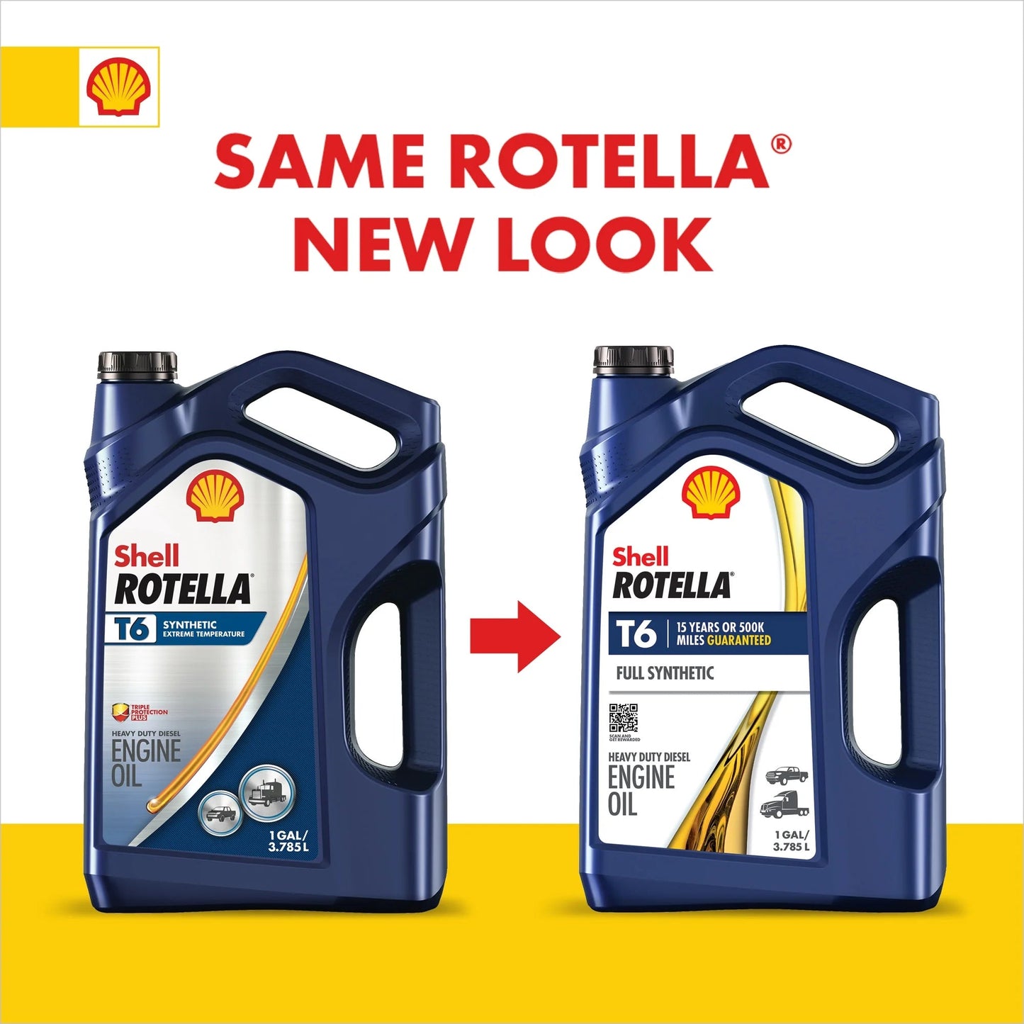 Shell T6 Full Synthetic 5W-40 Motor Oil, 1 Gallon (3 Pack)