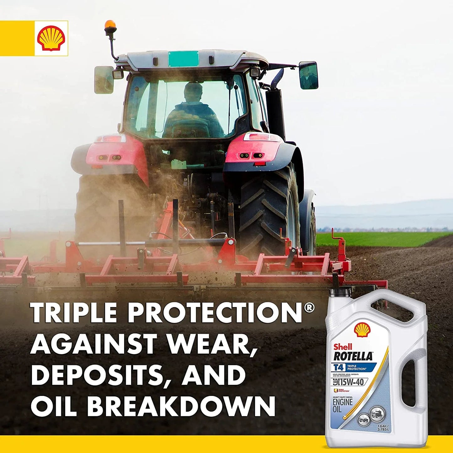 T4 Triple Protection 15W-40 Diesel Motor Oil, 1 Gallon