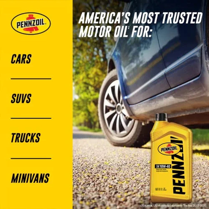550035160/3653 Motor Oil, 10W-40 Quart Bottle (Case of 6)