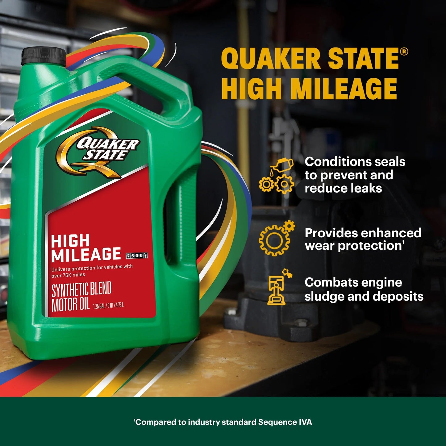 High Mileage 5W-30 Motor Oil, 5 Quart