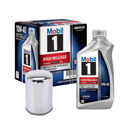 High Mileage 10W-40 Oil Change Kit for Small Block Chevy Engines, 6 Quart