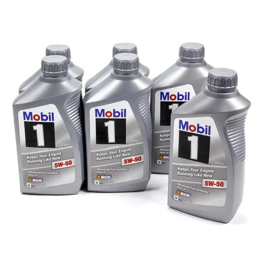 Mobil Synthetic Oil Motor Oil 5W-50, 6 Pack