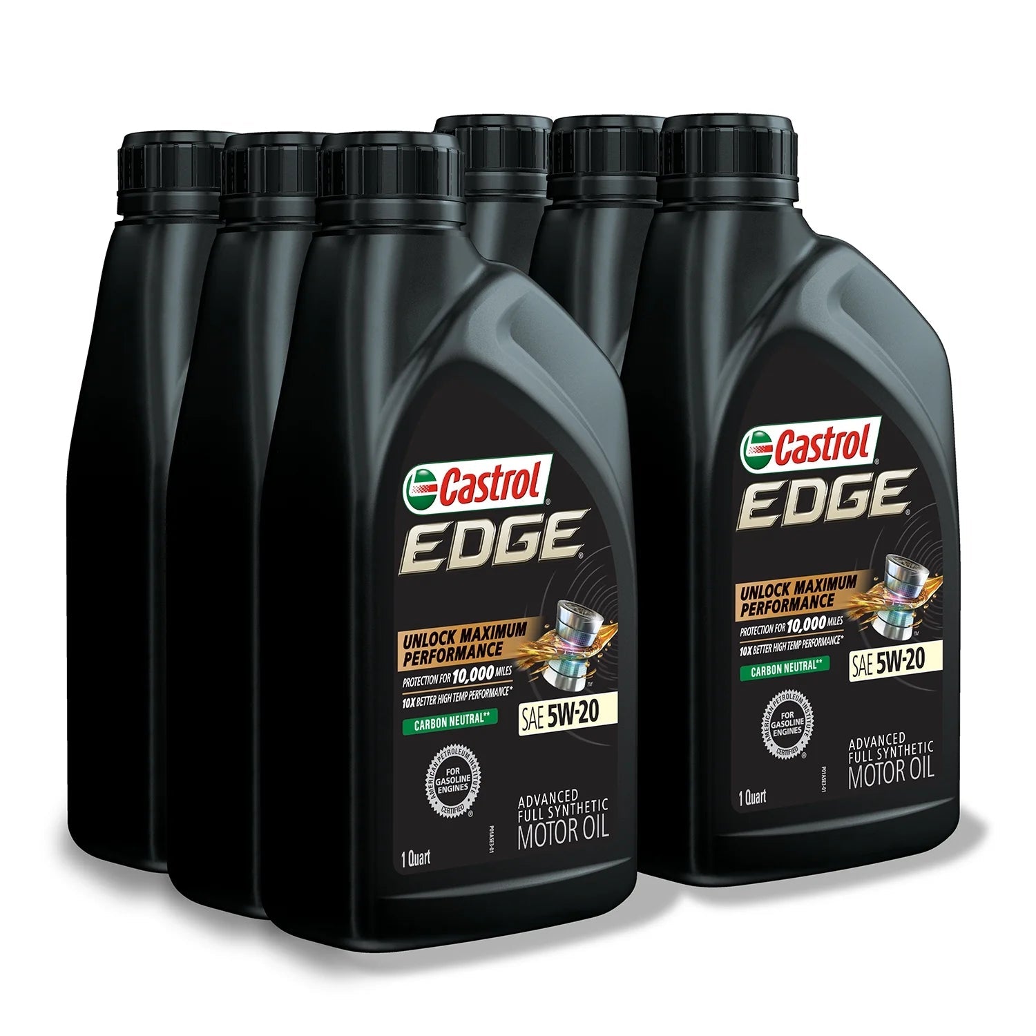 Edge 5W-20 Advanced Full Synthetic Motor Oil, 1 Quart, Case of 6