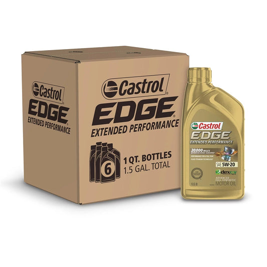 Edge Extended Performance 5W-20 Advanced Full Synthetic Motor Oil, 1 Quart, Case of 6