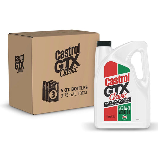 GTX Classic 20W-50 Conventional Motor Oil, 5 Quarts, Case of 3