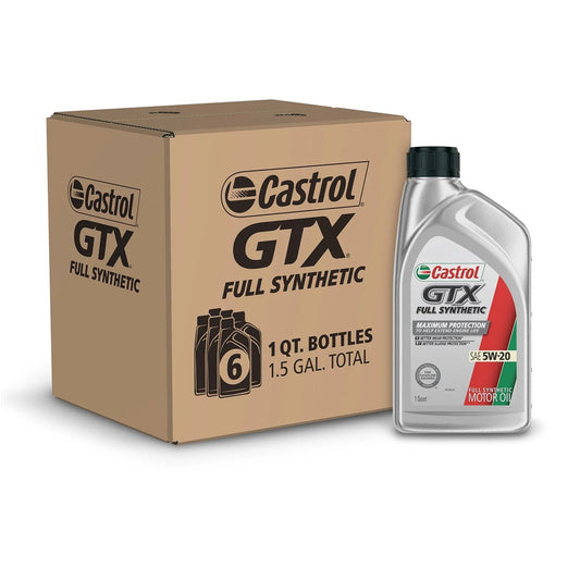 GTX Full Synthetic 5W-20 Motor Oil, 1 Quart, Case of 6