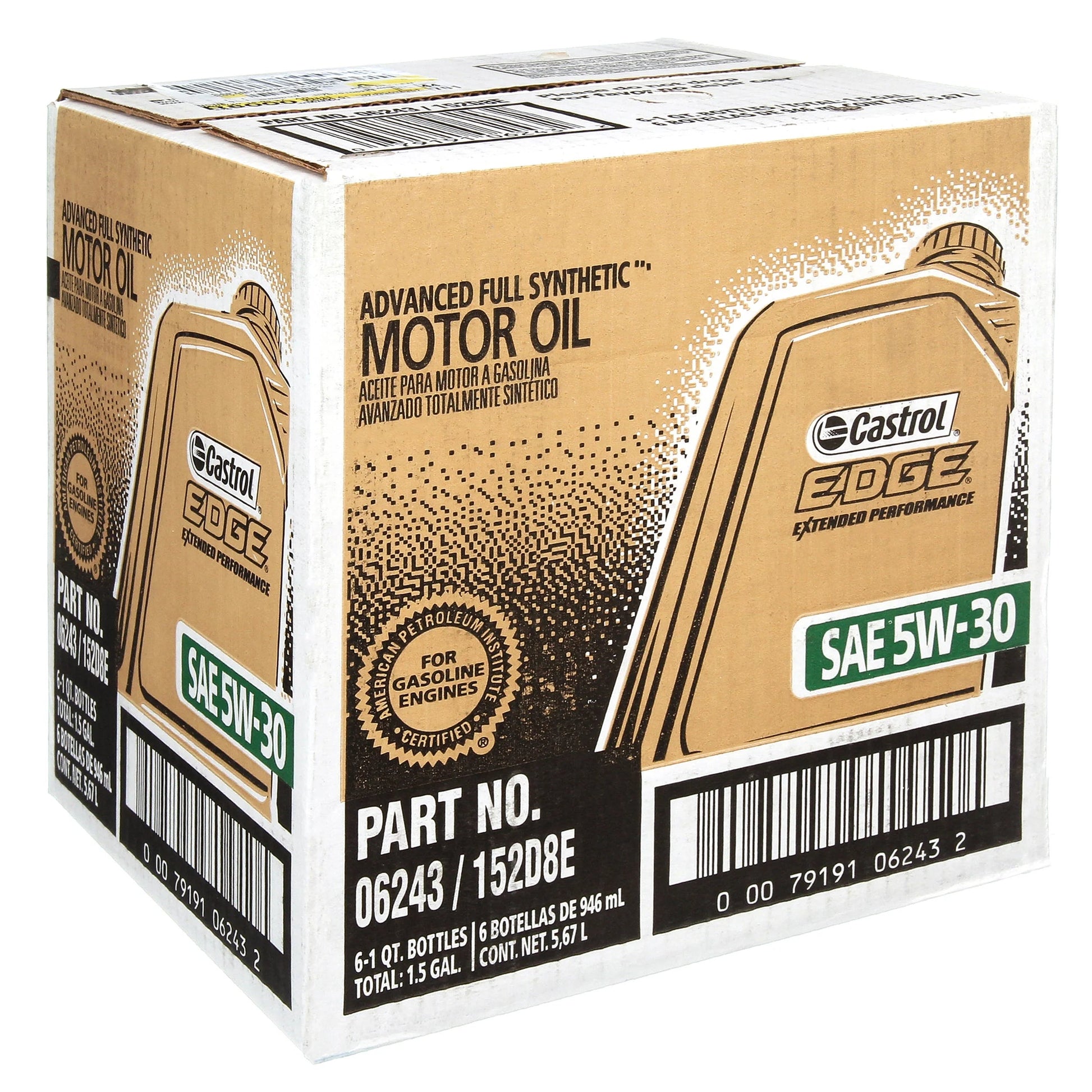 Edge Extended Performance Advanced Full Synthetic Motor Oil, 1 Quart, Pack of 6 1 Quart - 6 Pack Extended Performance Advanced Full Synthetic Oil