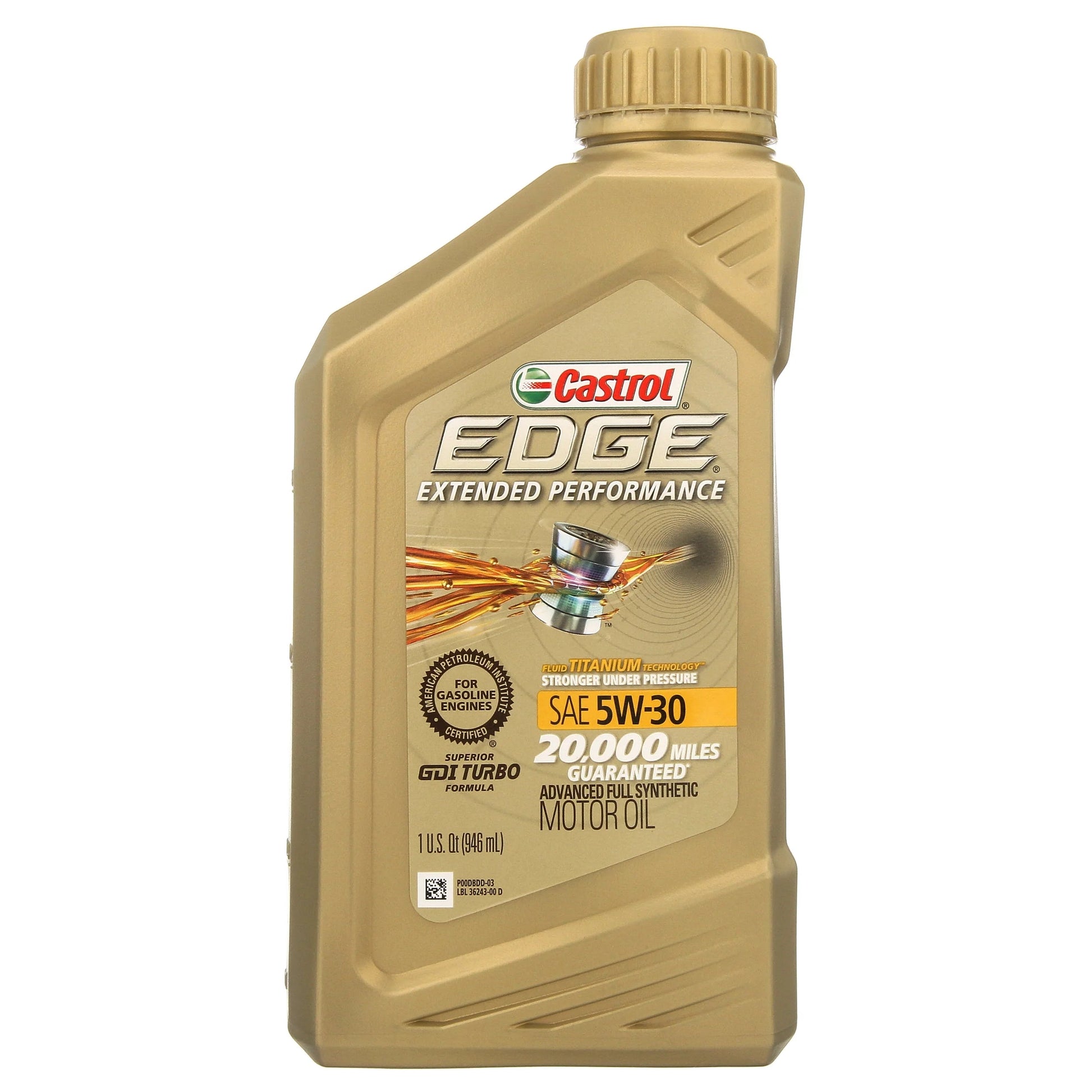 Edge Extended Performance Advanced Full Synthetic Motor Oil, 1 Quart, Pack of 6 1 Quart - 6 Pack Extended Performance Advanced Full Synthetic Oil