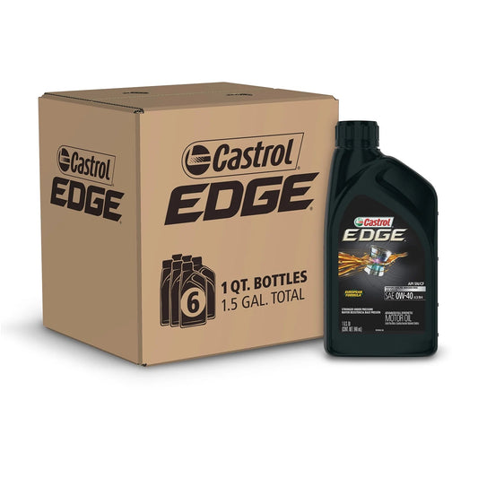 Edge 0W-40 A3/B4 Advanced Full Synthetic Motor Oil, 1 Quart, Case of 6