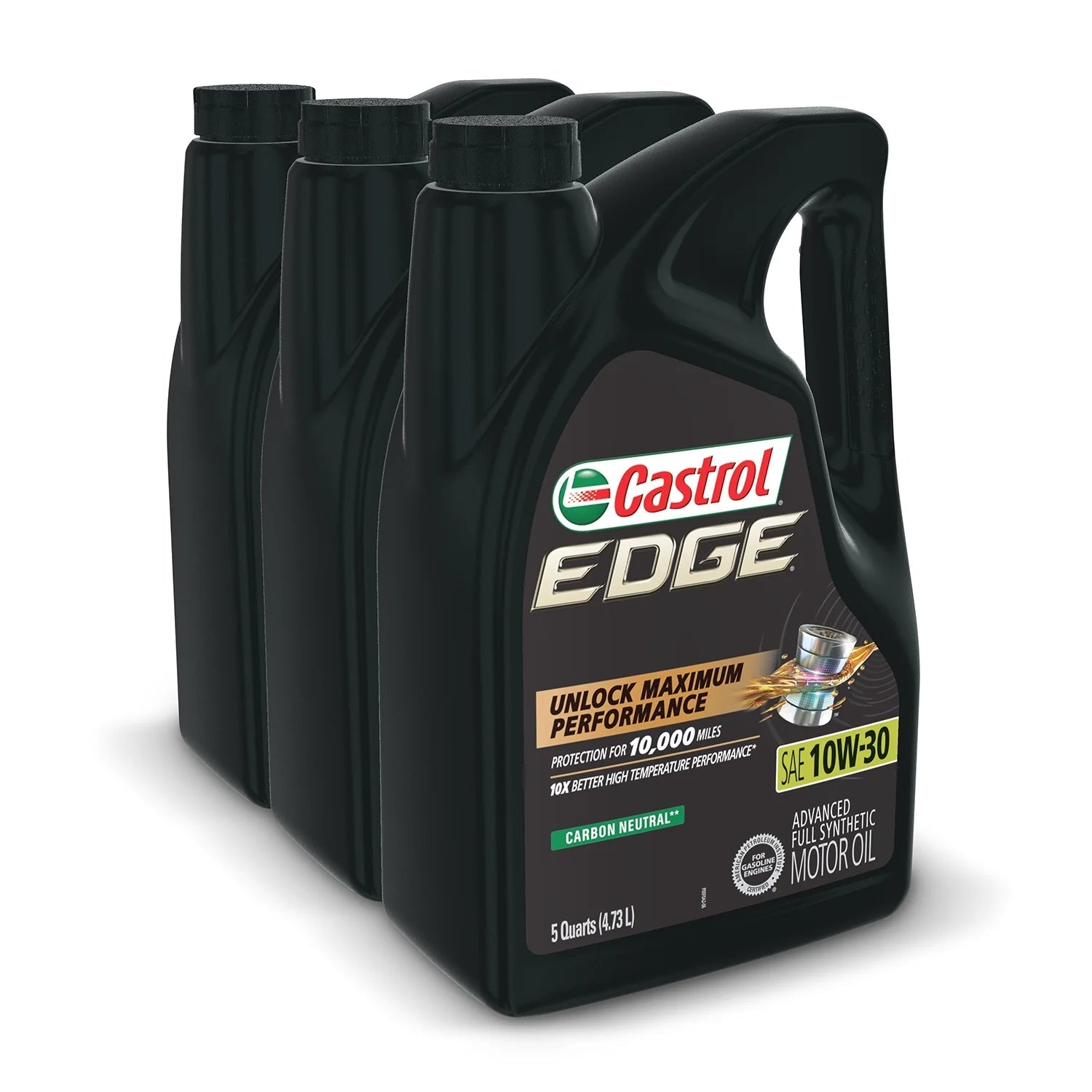 Edge 10W-30 Advanced Full Synthetic Motor Oil, 5 Quarts, Case of 3