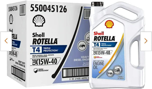T4 Triple Protection Heavy Duty Diesel Engine Oil 15W-40, 1 Gal (3 Pack)