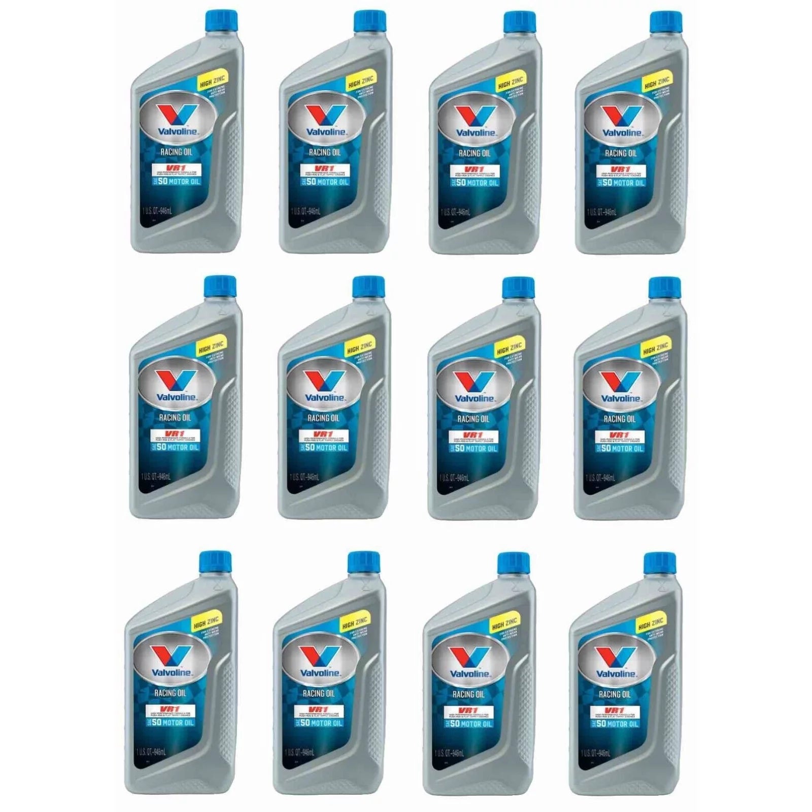 12 Quarts VR1 Racing Engine Motor Oil Valvoline SAE 50 MPN #822350